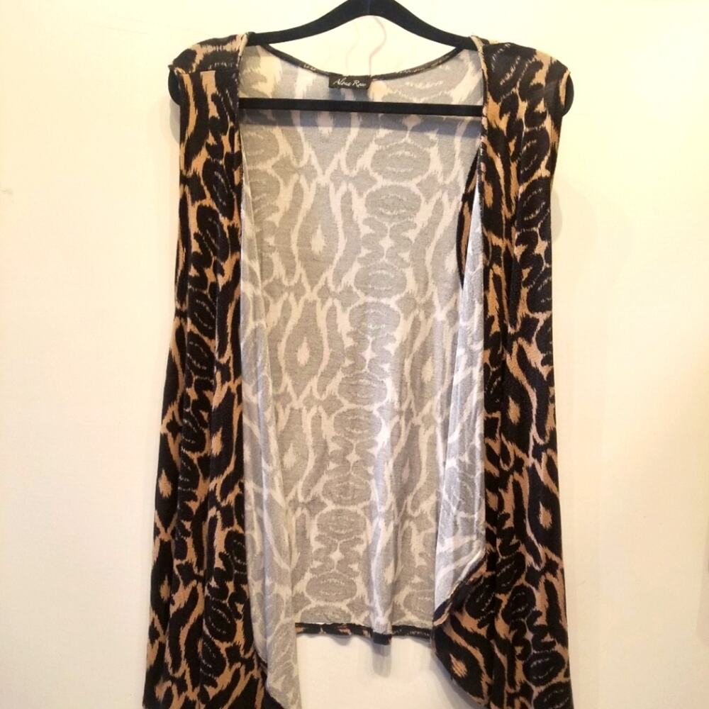 Alona Rose Animal Print Vest‎ Sleeveless Light Weight Vest Gift Women's Size XXL